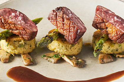 Eendenborst met oesterzwammen